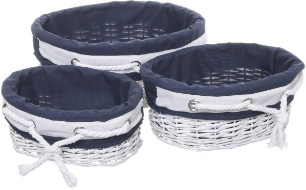 Корзина плетеная с текстилем 40x31x16 см XT12-4CD-3 