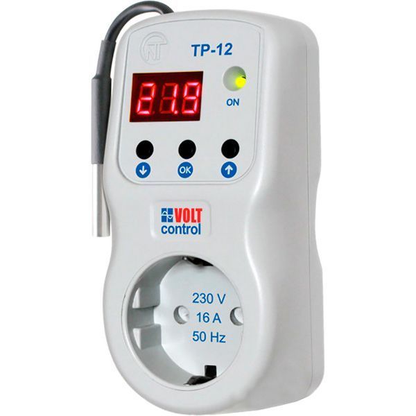 Терморегулятор Volt Control з функцією реле перенапруги ТР-12-3
