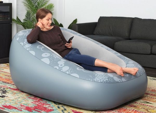 Кресло надувное Bestway Comfi cub 152х127 см серый