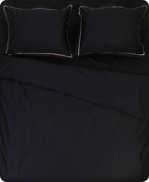 Комплект постельного белья Solid 2 черный La Nuit 
