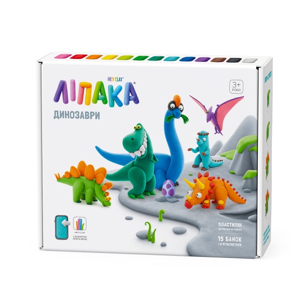 Набір для ліплення Lipaka Динозаври 15016-UA01