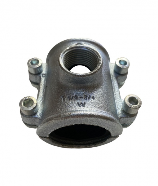 Хомут-врізка Atusa оцинкований (білий чавун) O1 1/2 х 3/4