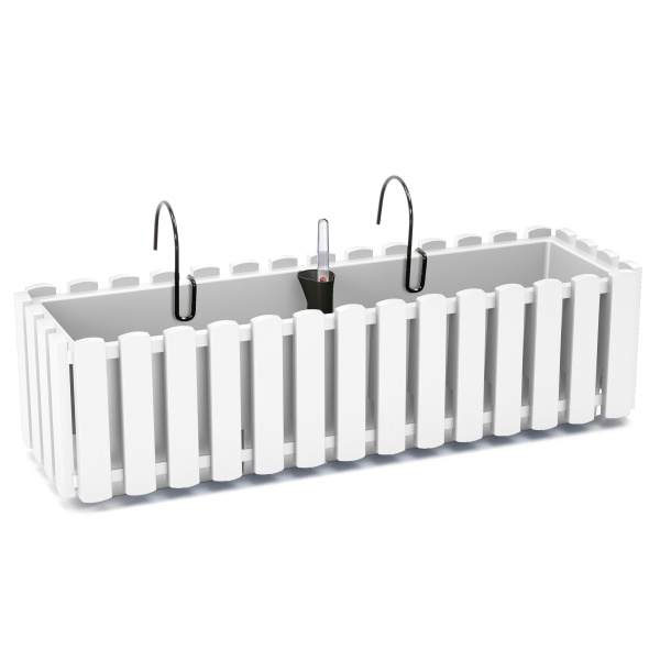 Ящик балконний Prosperplast BOARDEE FENCYCASE W навісний 600 мм білий прямокутний (88680-449) 