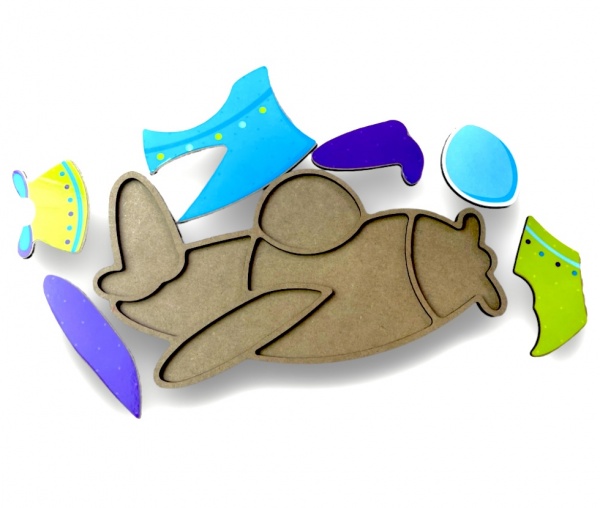 Пазл-мозаїка Apli Krapli Складанка Літак СК-09