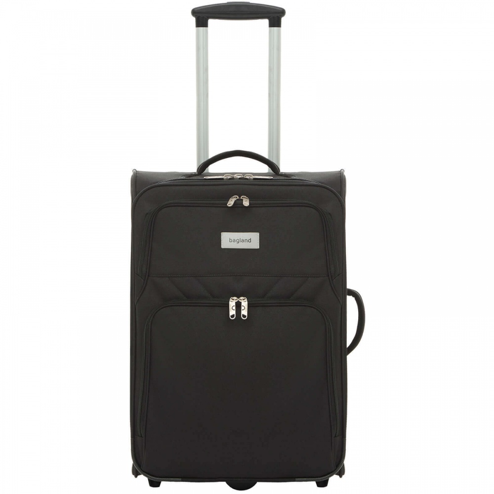Чемодан Bagland Леон М 51 л черный