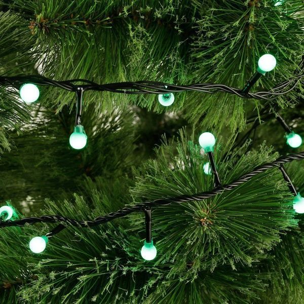 Электрогирлянда линейная внутренняя встроенный светодиод (LED) 128 ламп 6,4м Жемчужные шарики LDBL128G-10-C 