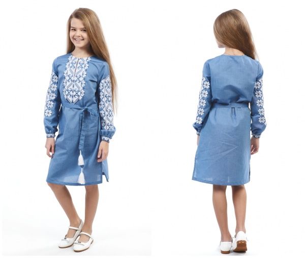 Платье Эдельвика р.134 синий 966-18/00 