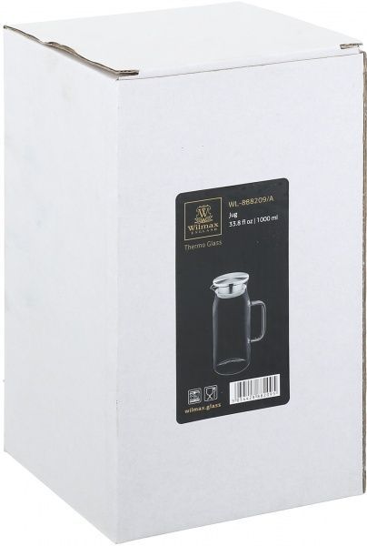 Кувшин стеклянный с крышкой 1 л WL-888209 Wilmax