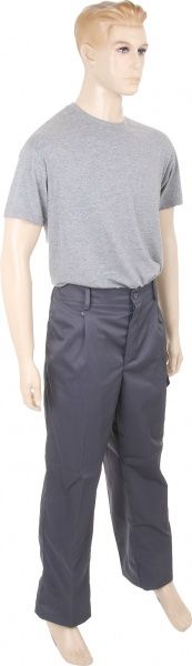 Брюки рабочие Торнадо Люксор рост 3/4 р. 44-46 серый с красными вставками