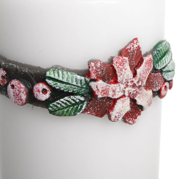 Свічка Циліндр декоративна Шарф білий 70x120 Pako-If