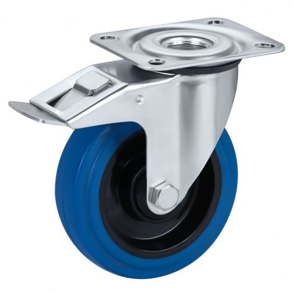 Колесо поворотное с тормозом серия 29 d100 мм Rader