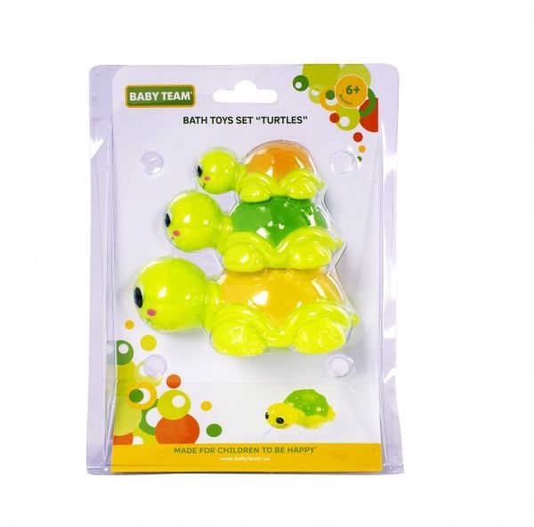 Набор игрушек для ванной Baby Team Черепашки 9021