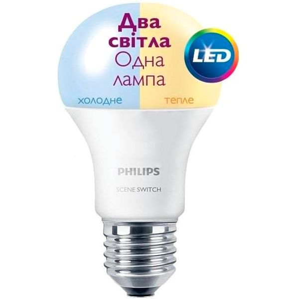 Лампа светодиодная Philips Scene Switch A60 9.5 Вт E27 3000-6500 K 929001155937