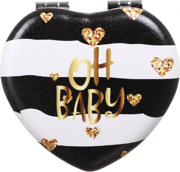 Зеркало карманное косметическое Лідер Канц Сердце фигурное 4 варианта в ассортименте 