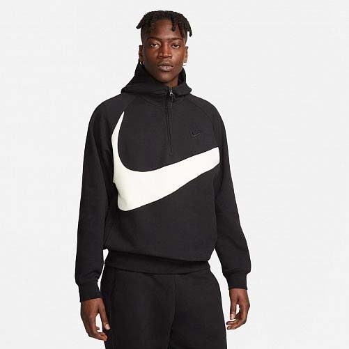 Джемпер Nike M NK SWOOSH FLC HZ HOODIE DX0566-013 р.2XL чорний