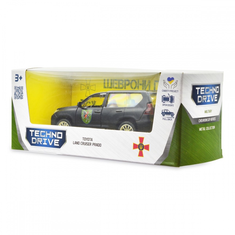 Автомодель TechnoDrive 1:32 серии Шевроны Героев Toyota Land Cruiser Prado 110 ОМБр 250359M