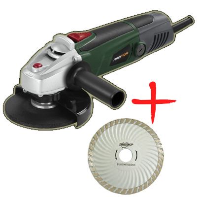 Шлифмашина угловая Протон МШУ-125/950 Semi-Pro + Диск алмазный ПДА-125/Т