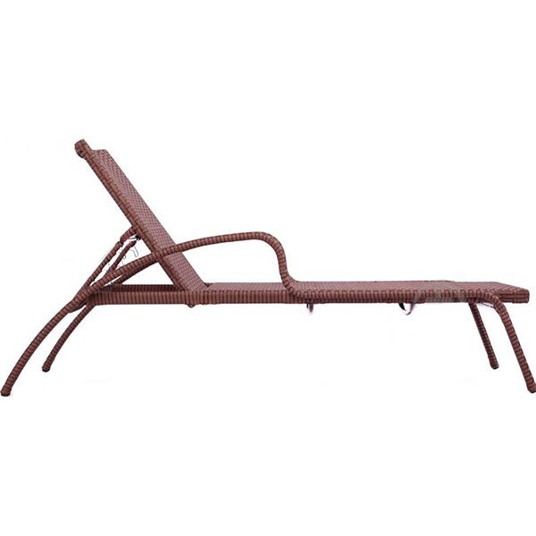 Шезлонг Bella Vita Маврикий коричневий 70x181,5 см 