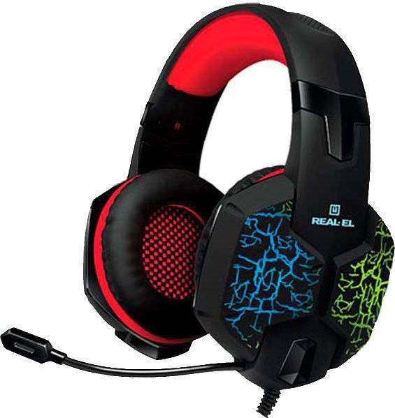 Гарнітура Real-el GDX-7750 black/red (EL124100048) 