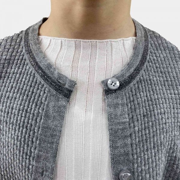 Кофта для девочки ART KNIT Герда серый меланж р.128-134 светло-серый меланж 