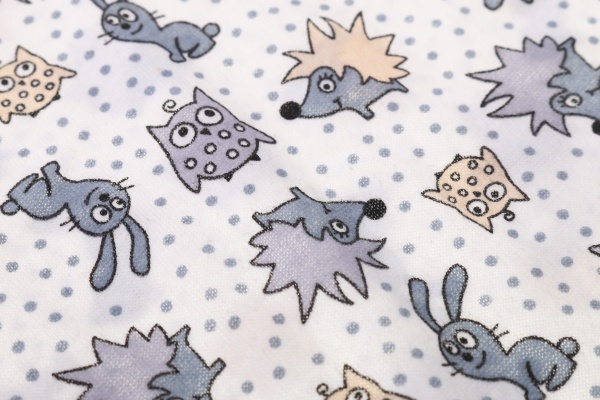 Нагрудник детский Фламинго 40 размер белый с серым 395-130 