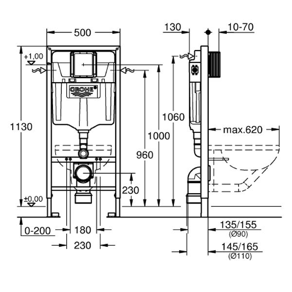 Інсталяційна система Grohe Rapid SL Cosmopolitan 4 в 1  38775001 