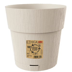 Горшок пластиковый Stefanplast Ethica 25x25 см круглый 7,5 л белый (68100) 