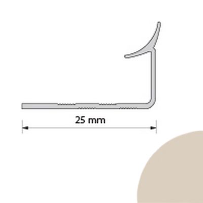 Уголок ПВХ 8x2500 мм внутренний бежевый светлый