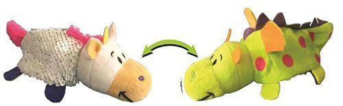 Мягкая игрушка ZooPrяtki с пайетками 2 в 1 Единорог-Дракон 12 см 551IT-ZPR