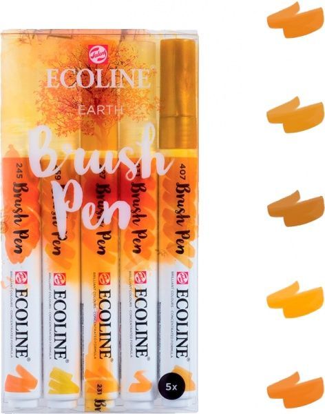 Набор кистей Ecoline Talens Brushpen Royal EARTH 11509908 разноцветный 