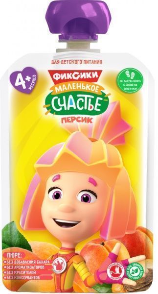 Пюре Фиксики Персик 90 г 4813163003360 