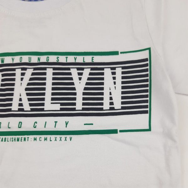 Футболка для мальчика AKKU BRKLYN р.140 белый 9065 