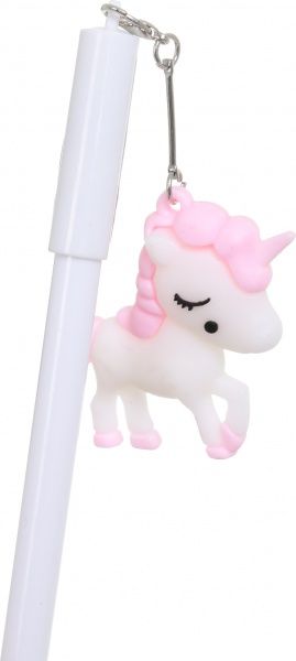 Ручка гелева Єдиноріг біло-рожевий 