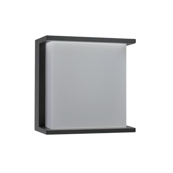 Светильник уличный настенный Lutec LED 8 Вт IP54 серый QUBO 5195401118 