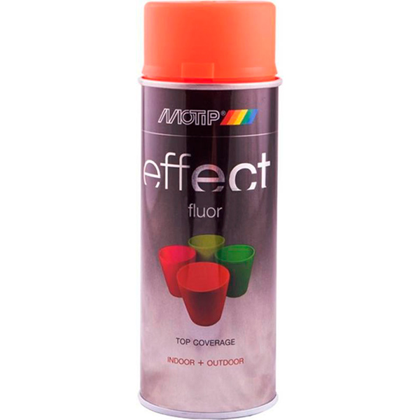 Краска аэрозольная Motip Deco Effect флуоресцентная красно-оранжевый 400 мл