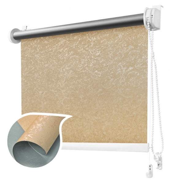 Ролета термо (blackout) Rollotex з фіксацією на струні Miracle 45x150 см бежева 