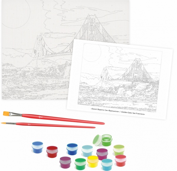 Картина по номерам Золотые ворота. Сан-Франциско 35x45 см Rosa Start 