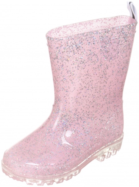 Сапоги резиновые для девочек KP30 размер 32 розовый с блестками 