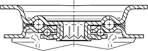 Колесо поворотное с тормозом 3377 DRR 100 P62 TENTE 