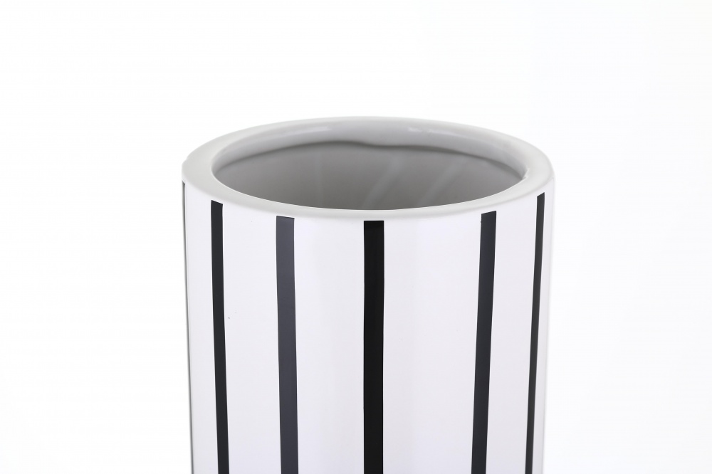 Ваза Inari Alexmarie 46 см белая с черным K16203