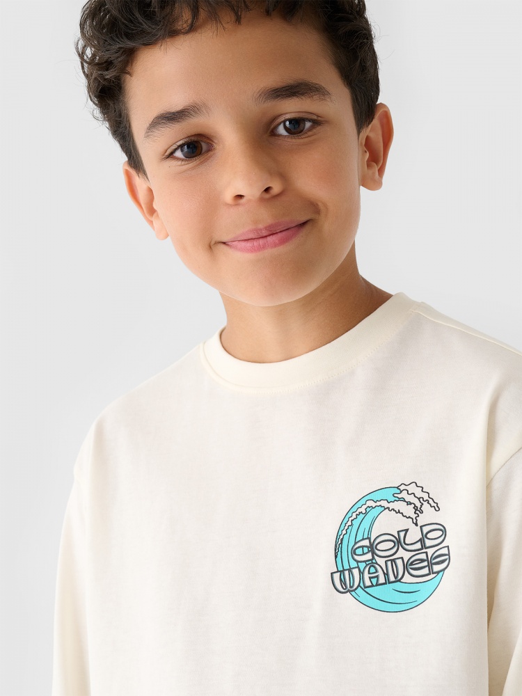 Лонгслив 4F LONGSLEEVE M435 4FJWSS25TLONM435-11S р.122 бежевый