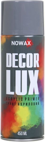 Грунт-спрей Decor Lux акриловий сірий NX48035 Nowax 450мл