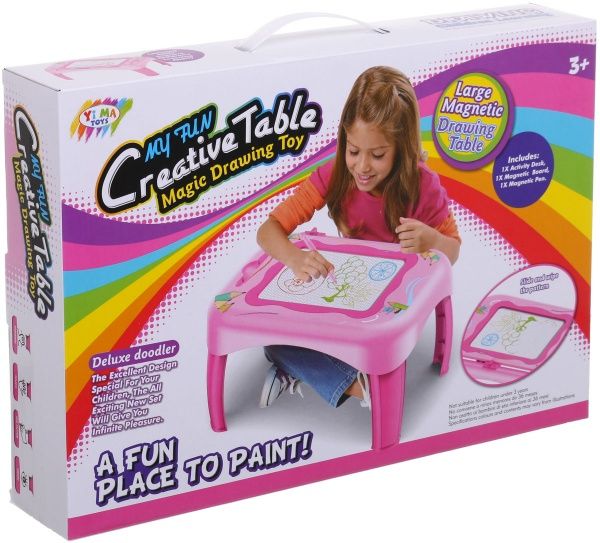 Навчальний столик Shantou магнітний рожевий YM885