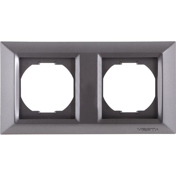 Рамка двомісна UP! (Underprice) Vesta горизонтальна темно-сірий