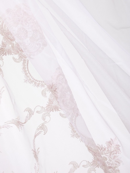 Ткань тюлевая Scarlett Kampala 717622/2005 вышивка на сетке 285 см пудра 