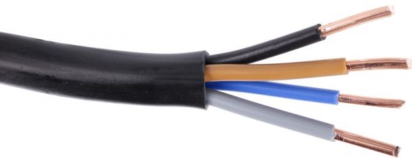 Кабель силовий багатожильний Одескабель ВВГ 4х6,0+4,0 мідь 