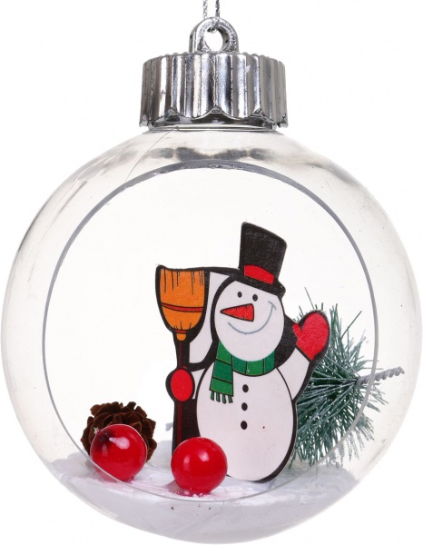 Декоративна підвіска Куля 8 см прозорий HFB2180