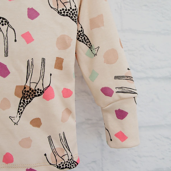 Пижама для девочек Blanka Жирафы р.86 бежевый 110255 