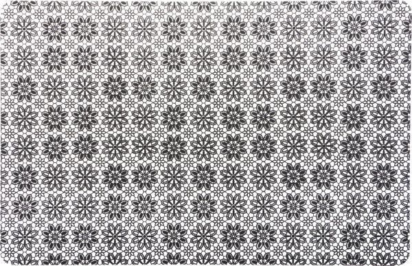 Коврик для сервировки Цветы 43,5x28 см черный Flamberg