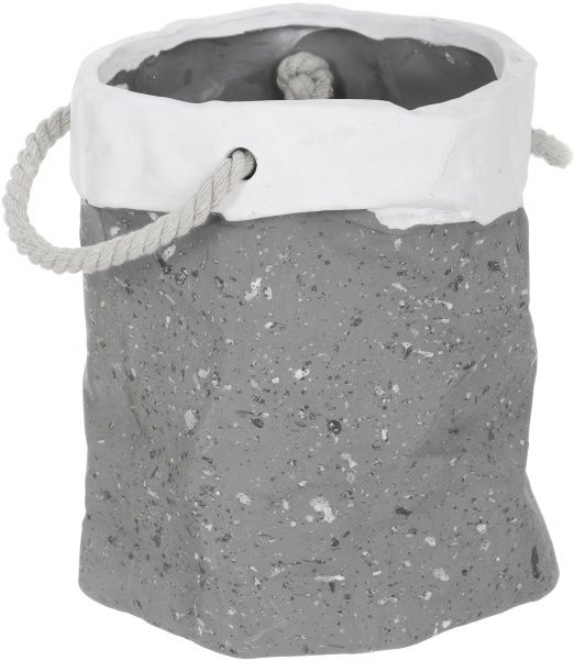 Кашпо Корзинка 14,5х14,5х18,5 см сірий